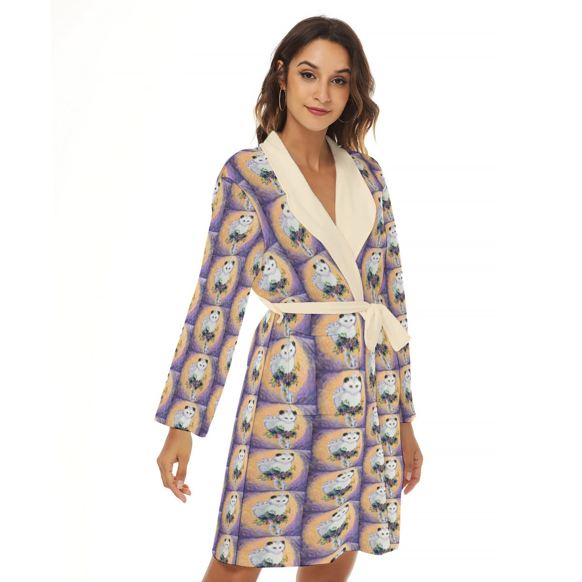 PGP Holiday Margeaux Super Mom Soft Jersey Robe with Shawl Collar and Waist Tie