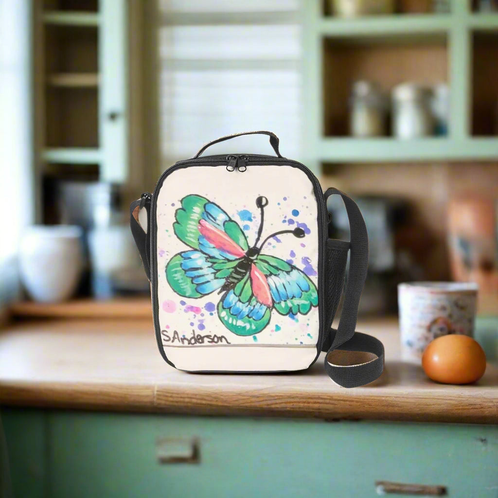 PGP Holiday Suzanne Flutterby Insulated Lunch or Bev Box Bag – Supercute, Stylish & Practical Lunch Carrier