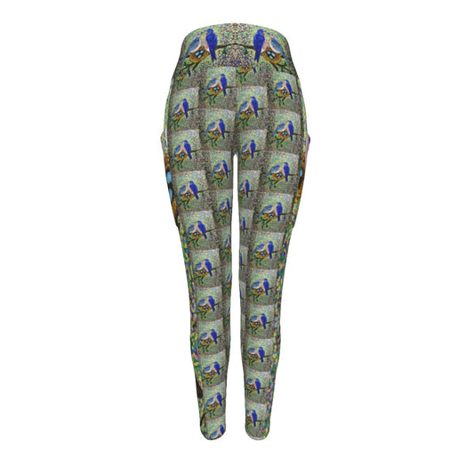 PGP Holiday Margeaux Bluebird High Waist Leggings with Side Pockets – Comfort & Style for Spring
