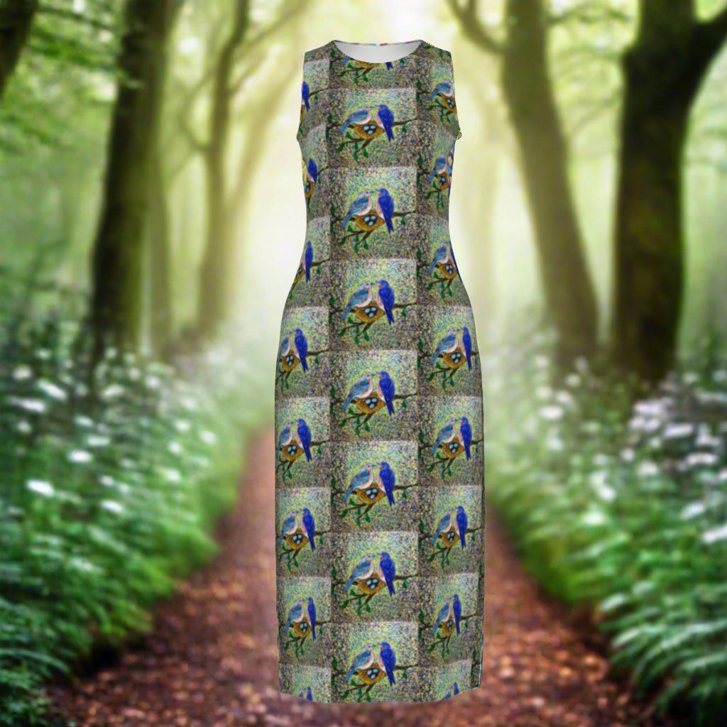 PGP Holiday Margeaux Bluebird Chiffon Sleeveless Dress – Elegant & Breezy Spring Fashion