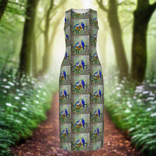 PGP Holiday Margeaux Bluebird Chiffon Sleeveless Dress – Elegant & Breezy Spring Fashion