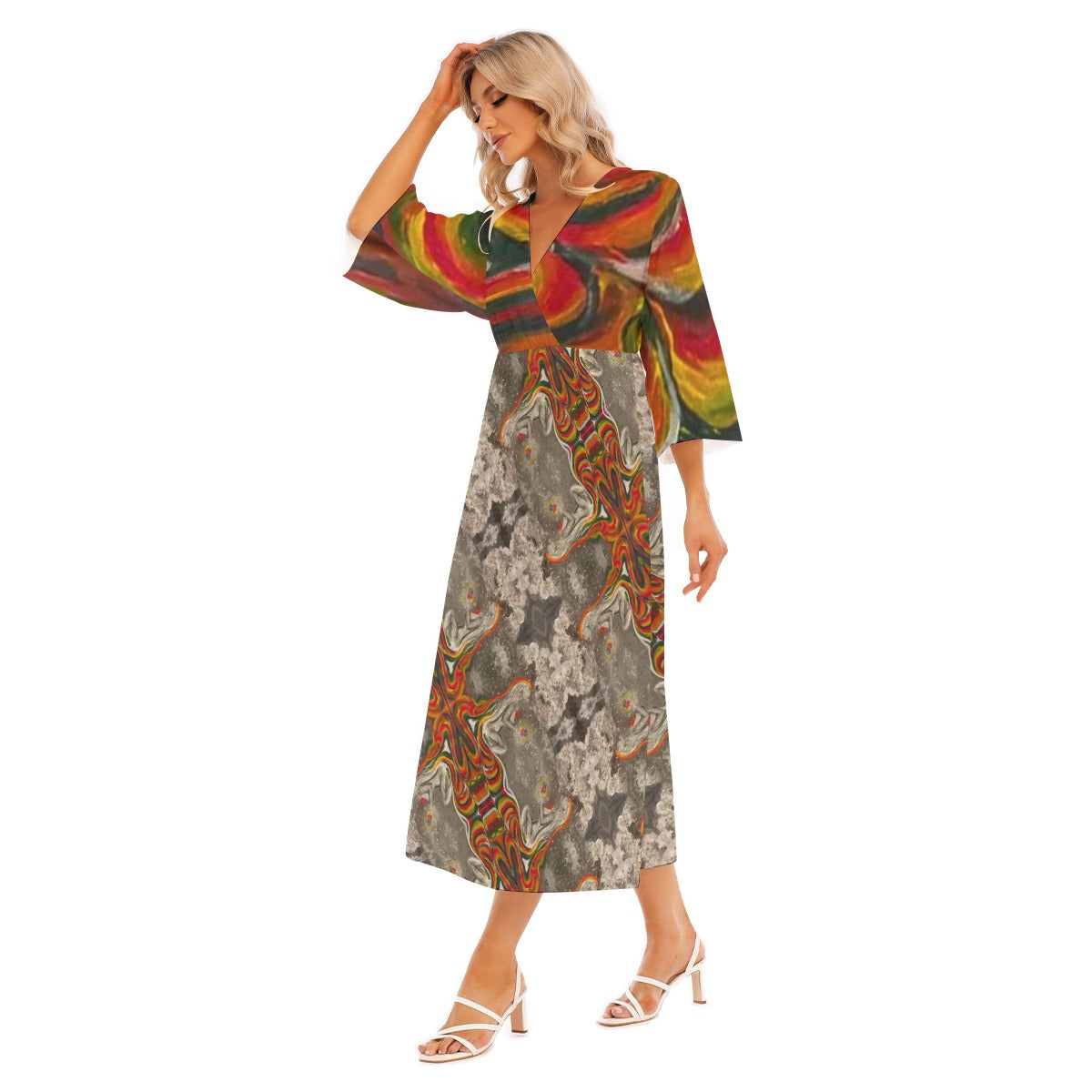 Under Grandmothers Moon Gypsie Cross Over Gown | Effortless Boho Elegance