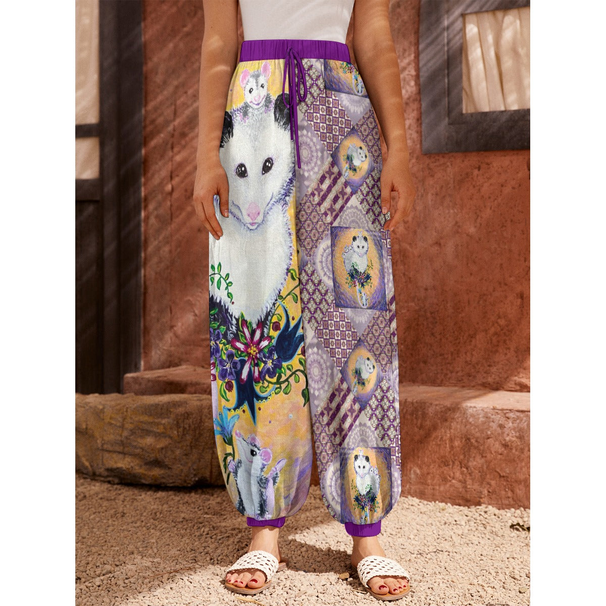 PGP Margeaux Super Mom French Terry Carrot Pants with Drawstring Waist and Cuffed Ankles
