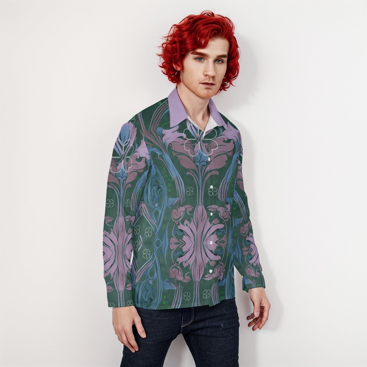 PGP Holiday Brídeach Men's Long Sleeve Shirt – Classic Fit, Lightweight & Stylish