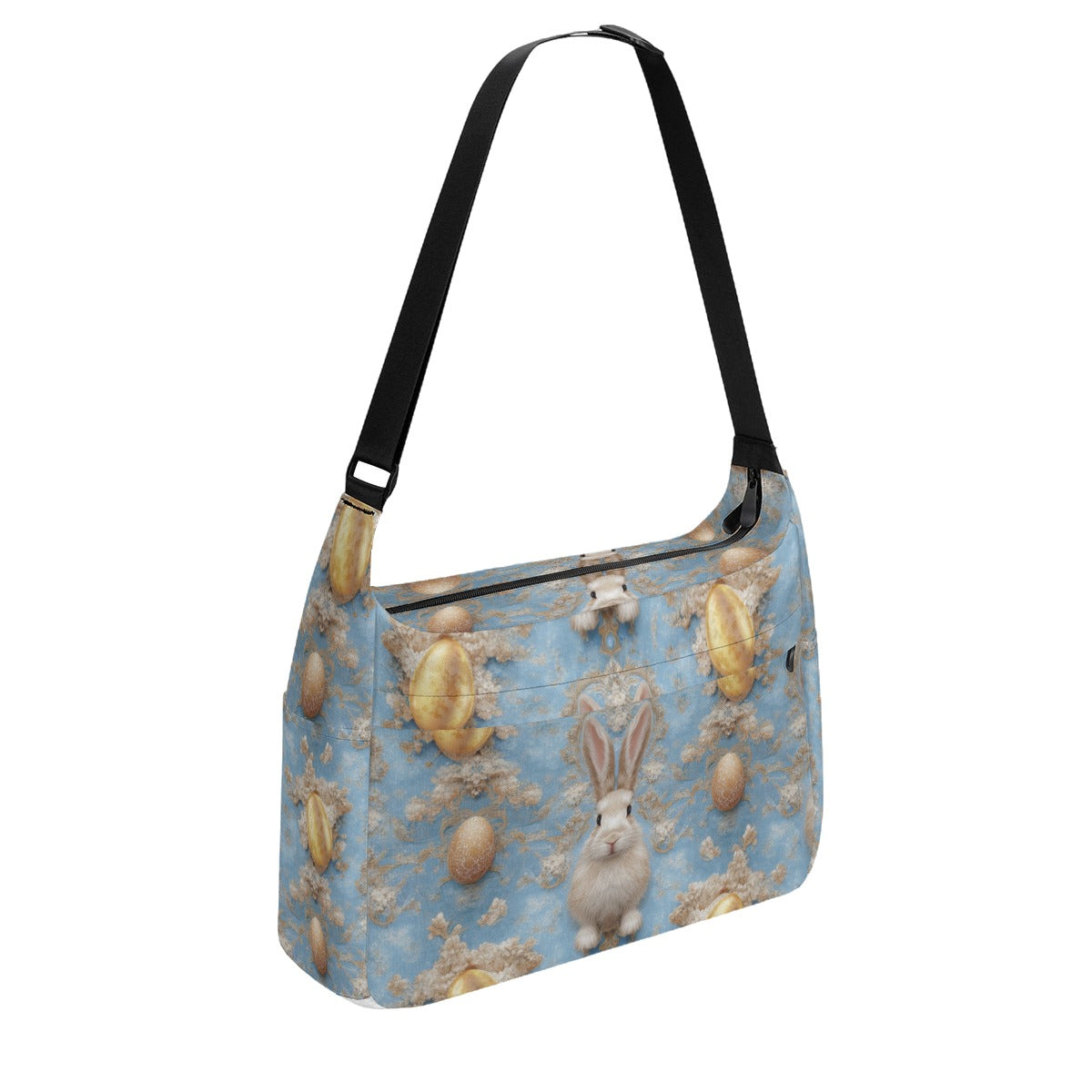 PGP Holiday Meadow Bunny Messenger Bag – Stylish & Spacious Adult Version Easter Basket