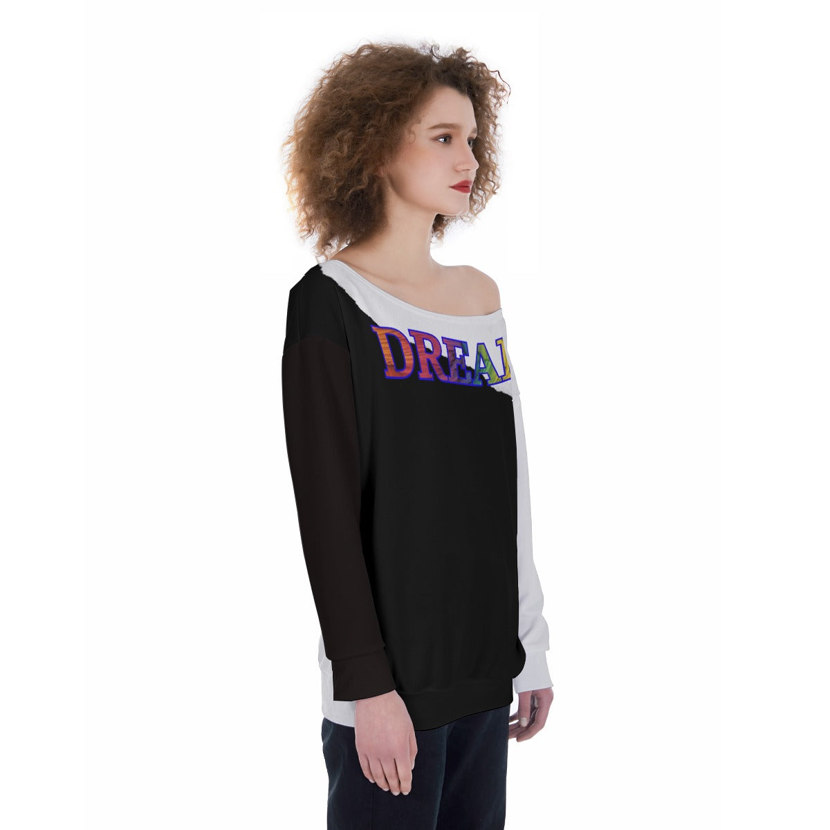 PGP Holiday Unity Oversized Women's Off-Shoulder Sweatshirt – Stylish, Comfy & Feminine