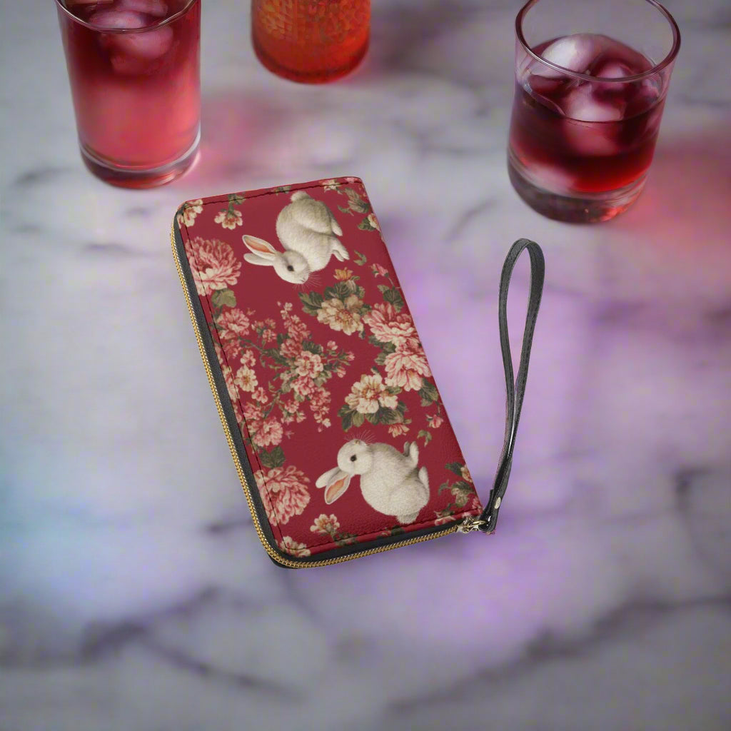 PGP White Rabbit Mini Wrist Strap Purse Wallet