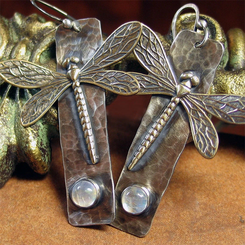 Fairycore Dragonfly-shaped Earrings Women's Retro Animal
