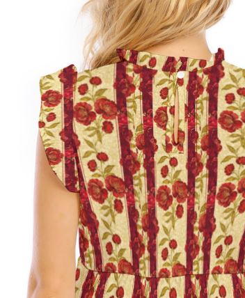 PGP Holiday Wildwood Rose Lotus Leaf Lace Blouse – Elegant & Casual Chic