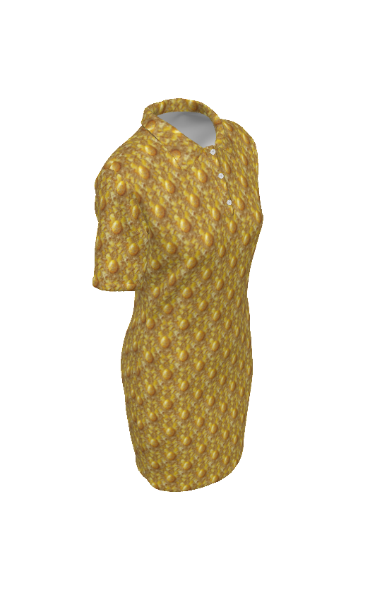PGP Holiday Buttercream Frosting Women's Polo Collar Dress