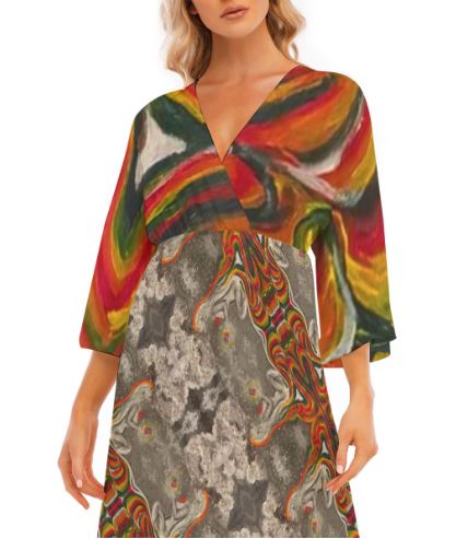 Under Grandmothers Moon Gypsie Cross Over Gown | Effortless Boho Elegance
