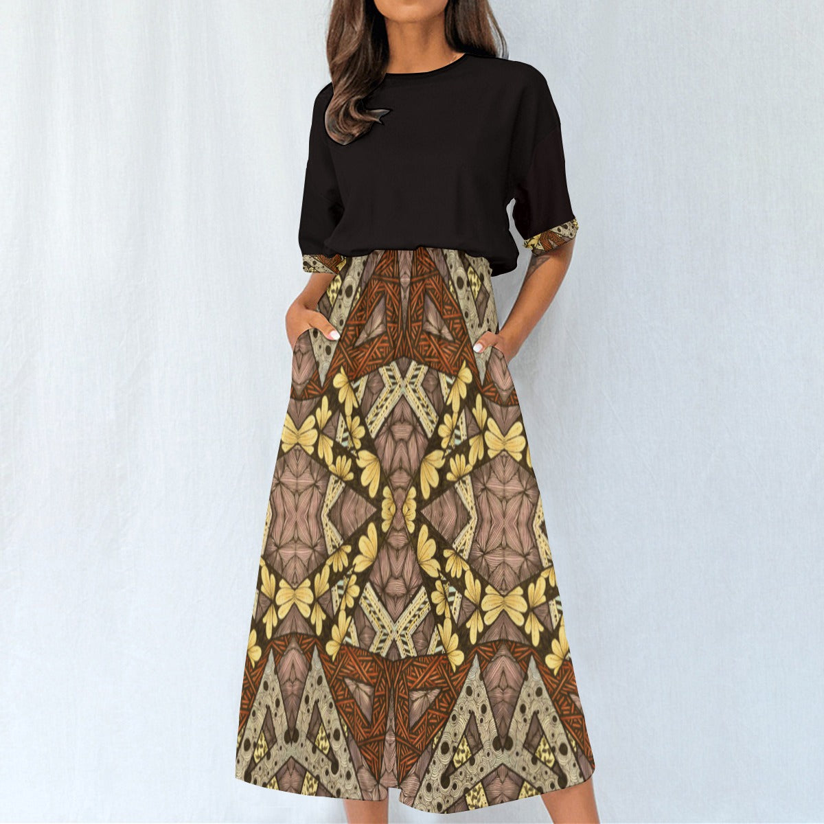 All-Over Print Women's Elastic Waist Dress