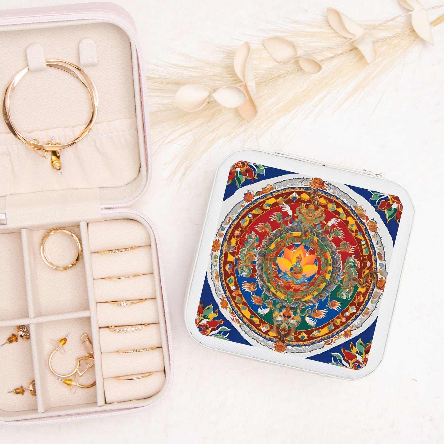 Holiday Four Dignities Jewelry Travel Case – Personalized Gift Box for Jewelry Storage & Travel