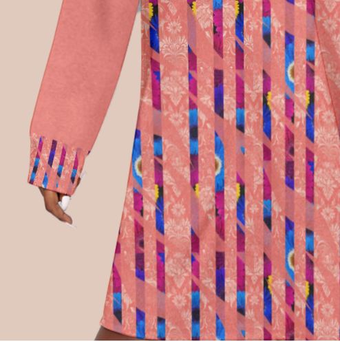 PGP Holiday Women's Bold Bloom Print Jersey Dress With Raglan Sleeve (Plus Size)