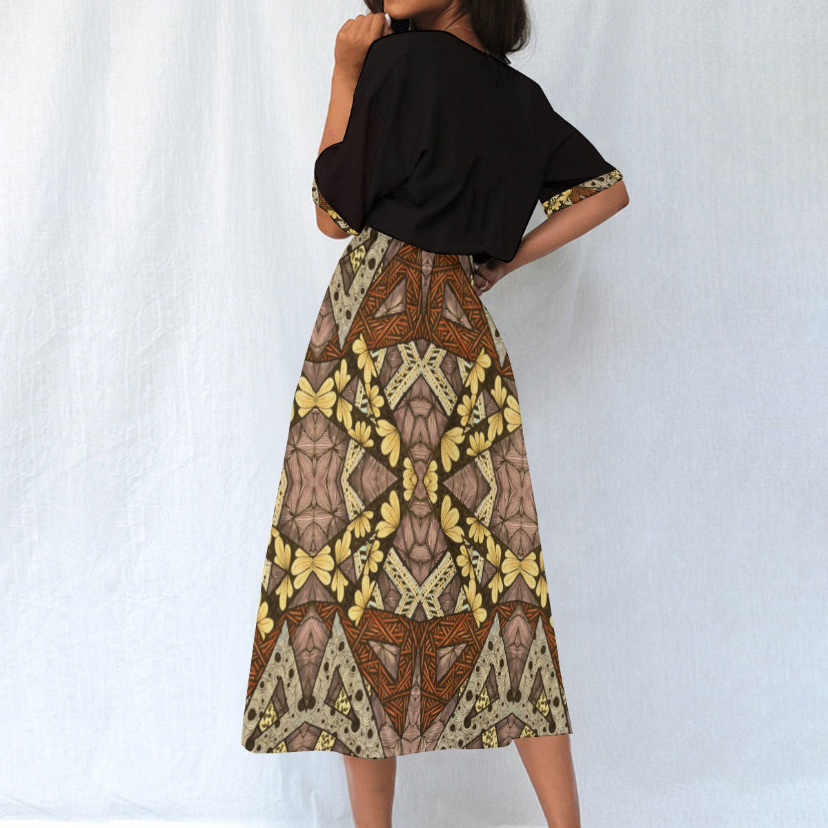 All-Over Print Women's Elastic Waist Dress