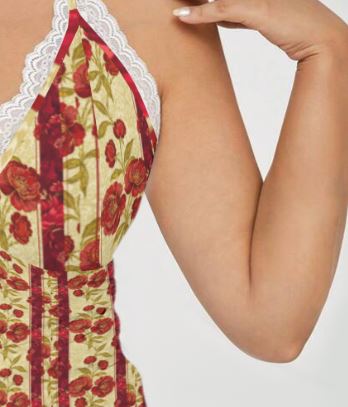 PGP Holiday Wildwood Rose Lace-Trimmed Tie-Back Top – Elegant & Comfortable Fit