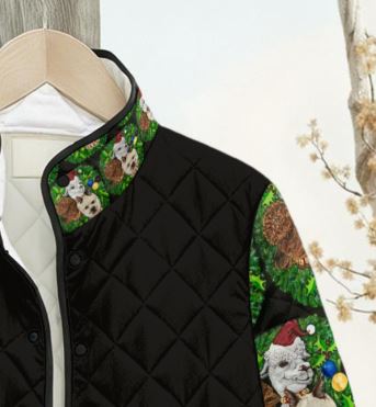 Margeaux Wooly Wonderland Unisex Quilted Jacket with Side Slits