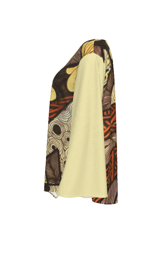 PGP Holiday Melissa Beach Stroller Top with Split Hem Front & Buttercream Sleeves – Limited IWD