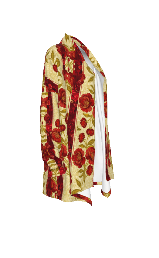PGP Holiday Wildwood Rose Open Face Cardigan – Stylish & Comfortable Mid-Length