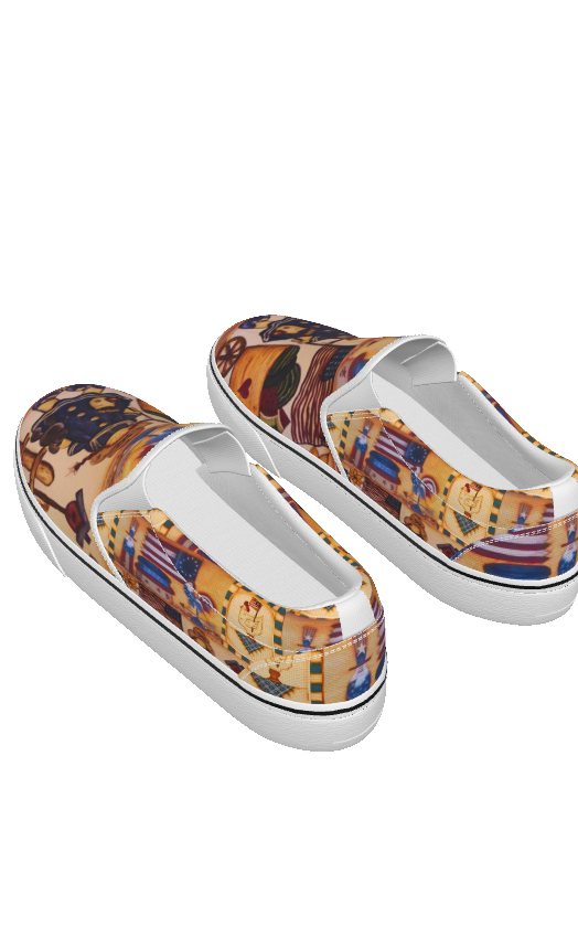 Suzanne Independence Day Women’s Slip-On Canvas Sneakers – Everyday Comfort by PGP Holiday