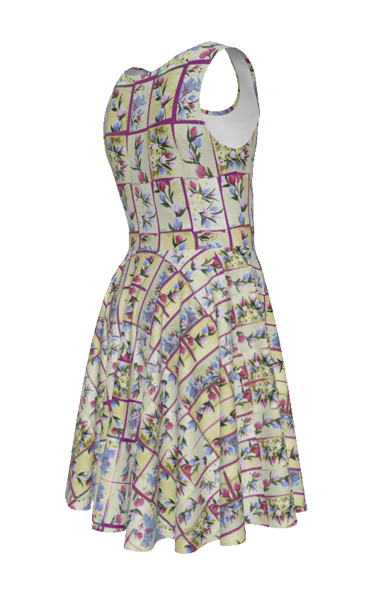 PGP Holiday Suzanne Bunny Garden Kid's Sleeveless Vest Dress –Mother/Daughter Dress Alike