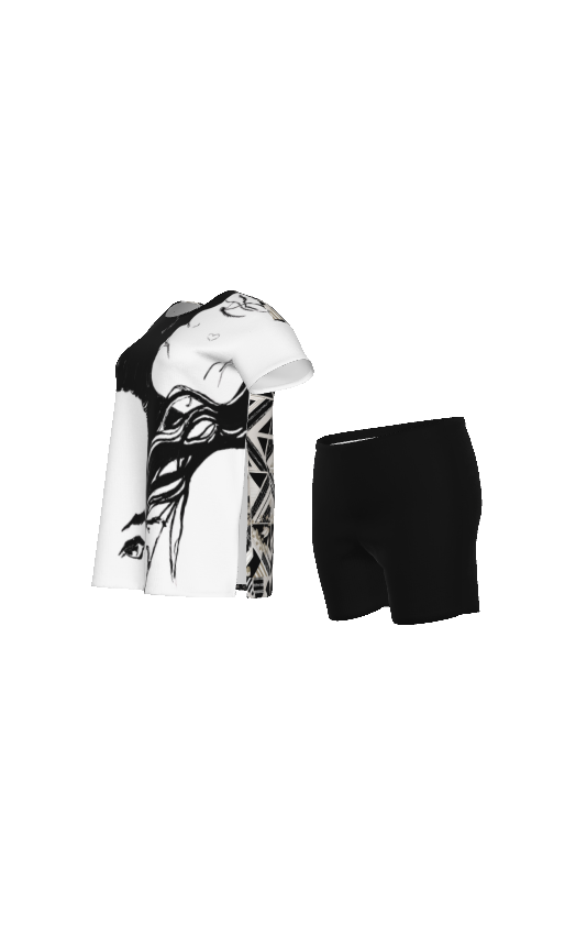 PGP Holiday Amanda Pookie Plus Size Lounge Set – Drop-Shoulder Tee with Side Split & Soft Shorts