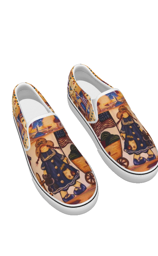 Suzanne Independence Day Women’s Slip-On Canvas Sneakers – Everyday Comfort by PGP Holiday