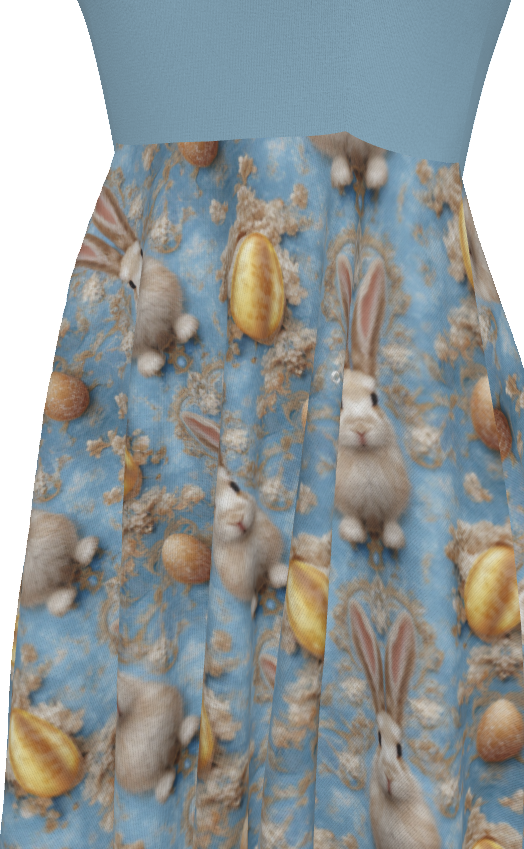 PGP Holiday Meadow Bunny Women's Sleeveless Dress – Elegant & Breezy Easter Fashion