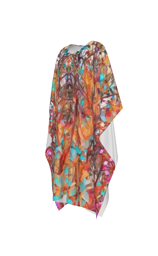PGP Holiday Lilac Bloom Silky V-neck Kaftan