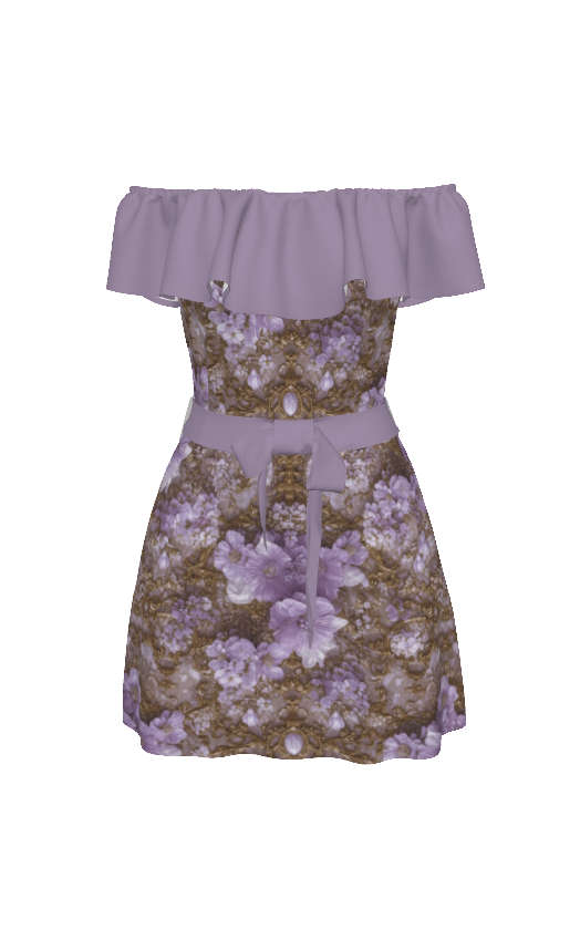 PGP Holiday Mocha Lavender Dream Off-Shoulder Dress | Elegant & Effortless Style