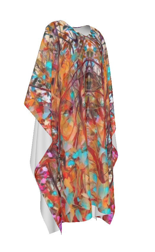 PGP Holiday Lilac Bloom Silky V-neck Kaftan