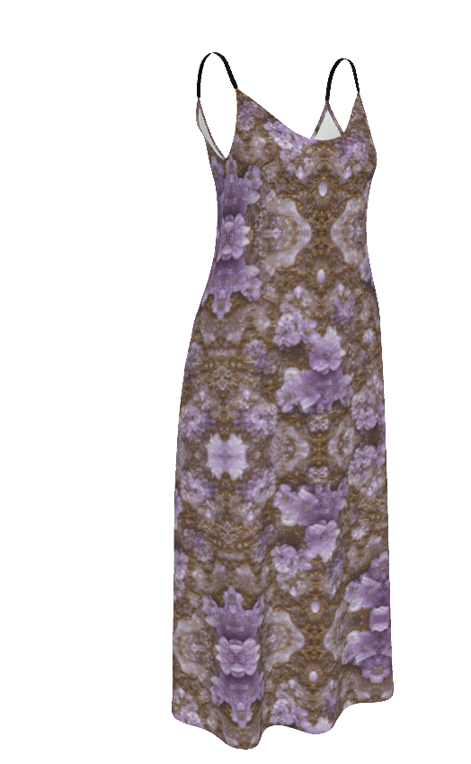 PGP Holiday Mocha Lavender Dream Women's Sling Dress | Effortless Comfort & Style