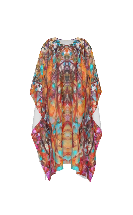 PGP Holiday Lilac Bloom Silky V-neck Kaftan