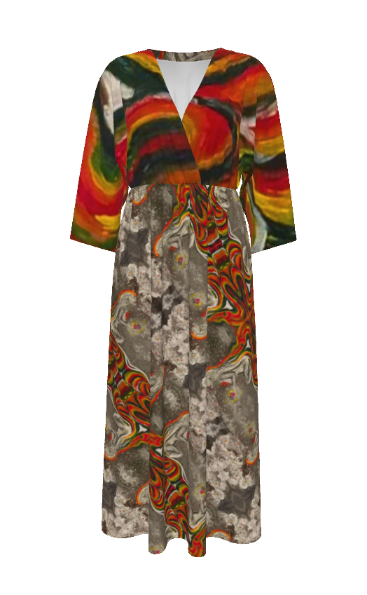 Under Grandmothers Moon Gypsie Cross Over Gown | Effortless Boho Elegance