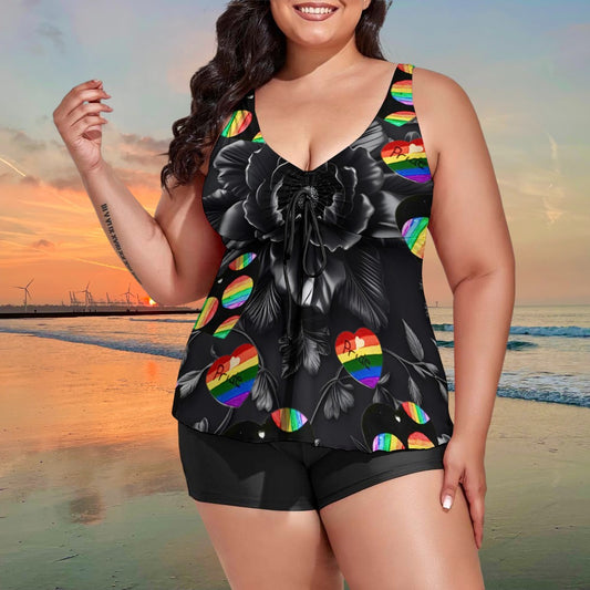 PGP Holiday Suzanne Pride 2025 Women's Plus Size Split Swimsuit