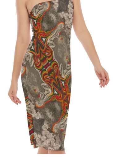 Under Grandmothers Moon Side Split Tube Top Dress – Effortless Glamour for Every Moment