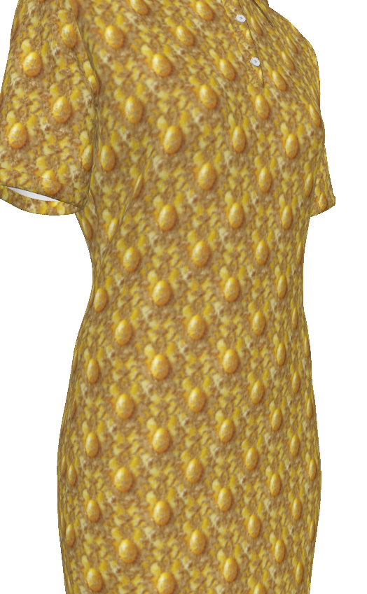 PGP Holiday Buttercream Frosting Women's Polo Collar Dress