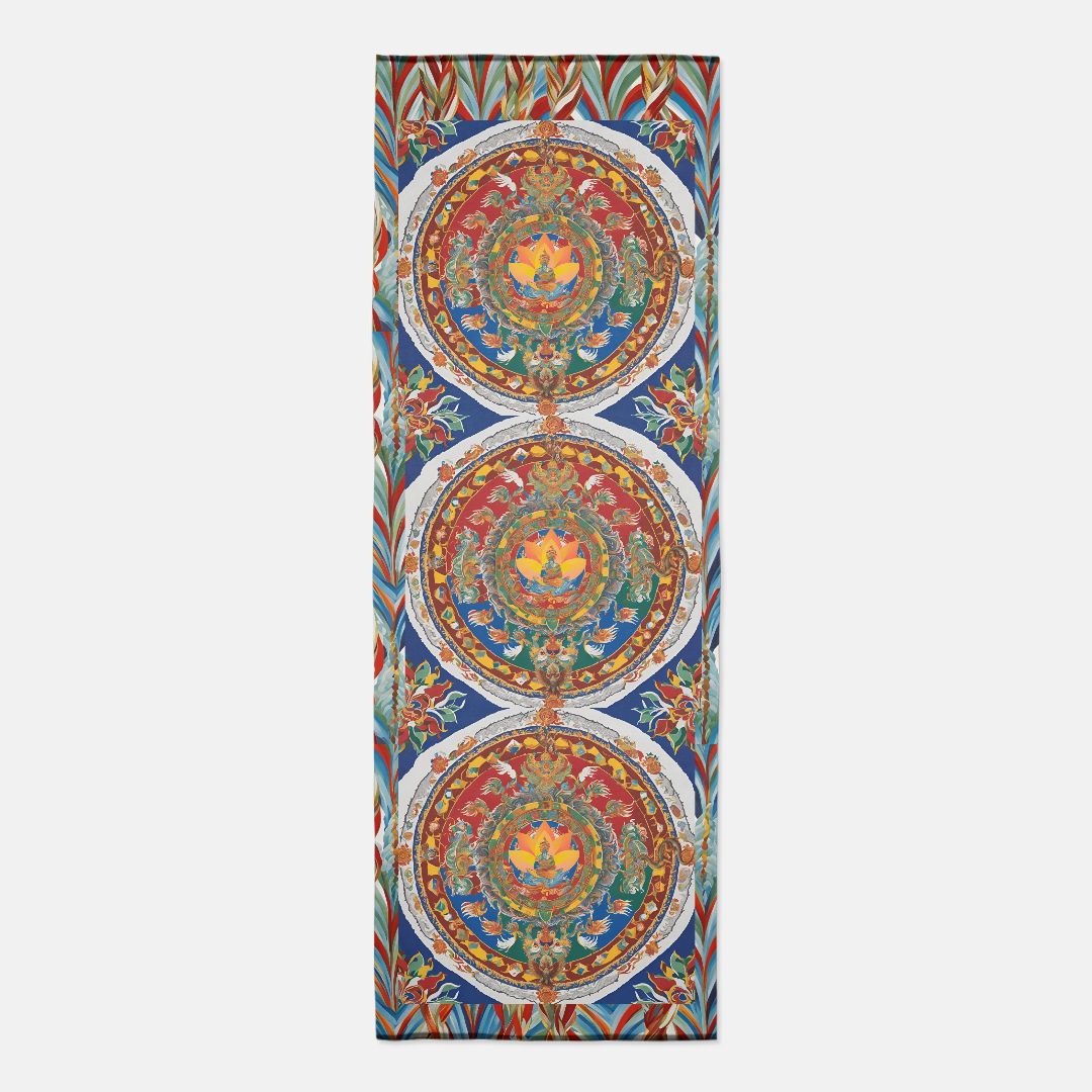 PGP Holiday Four Dignities Yoga Mat Towel – Lightweight, Travel-Friendly Workout Essential