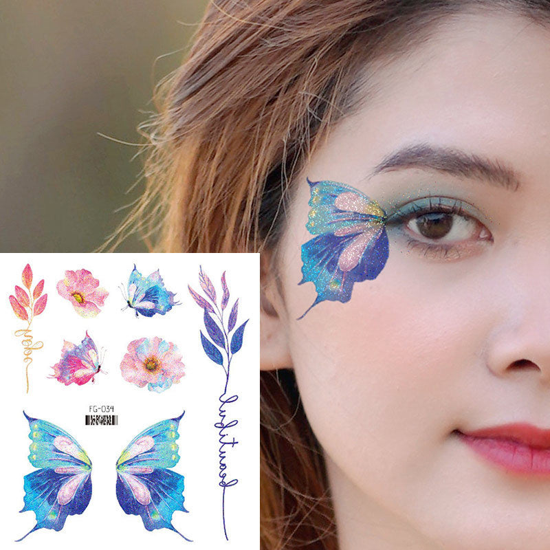 Fairycore Professional Quality Makeup Accents Butterfly Wing Tattoo Stickers And Accessories