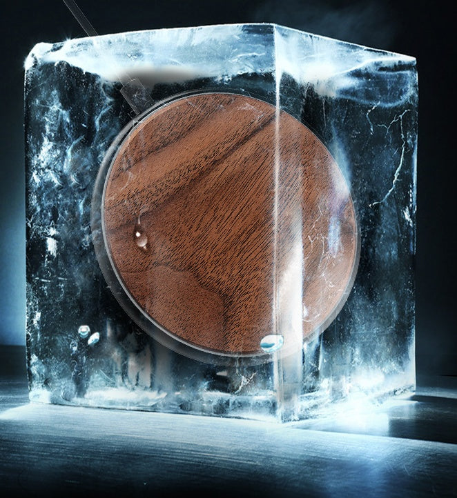 PGP Holiday | Modern Tech Meets Timeless Craftsmanship — Round Wooden Wireless Charger (15W Fast Charge)