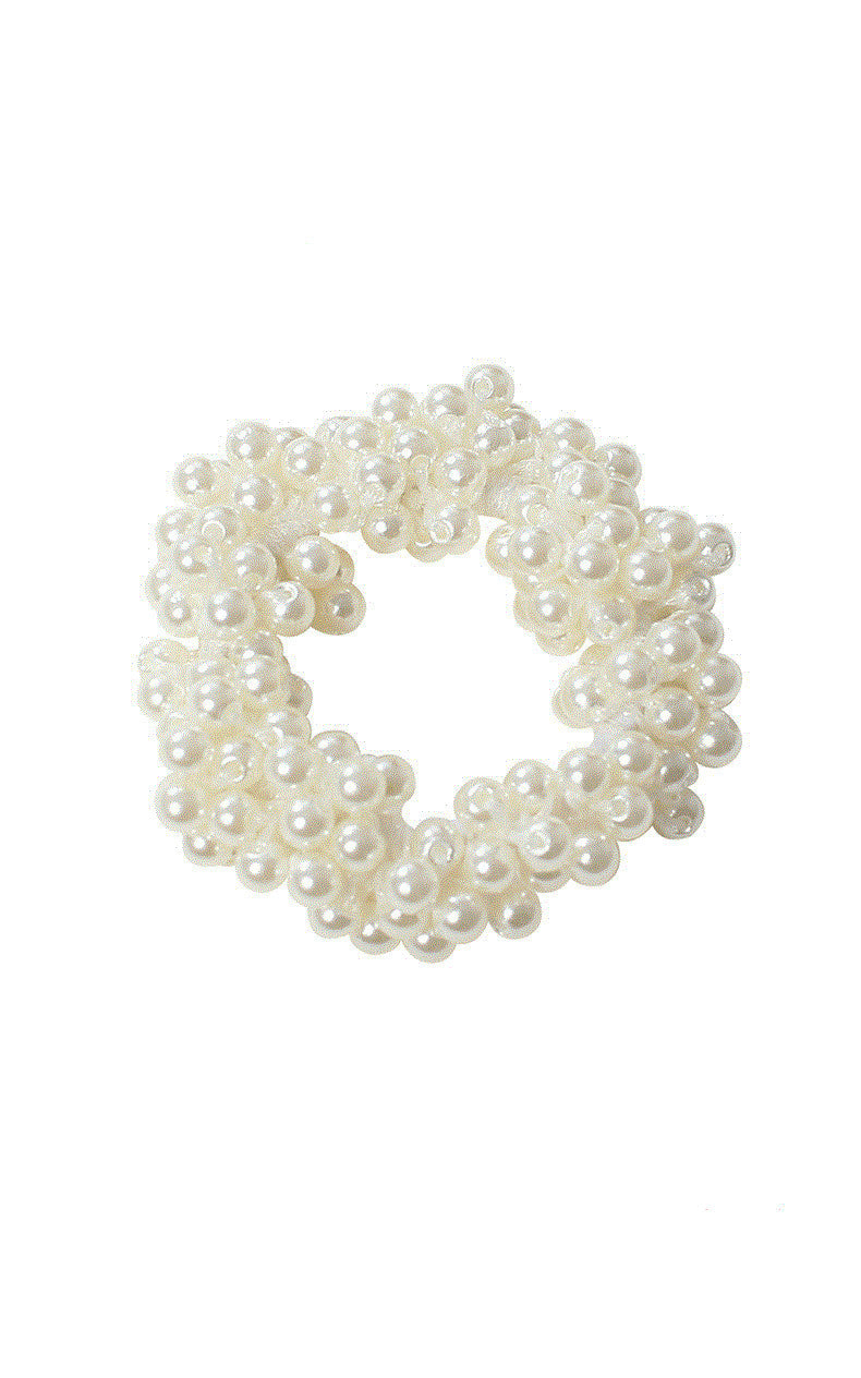 Mermaidcore Pearl Cluster Hair Tie – Elegant Headdress Elastic Accessory