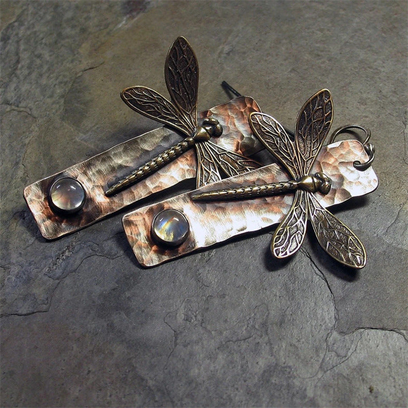 Fairycore Dragonfly-shaped Earrings Women's Retro Animal