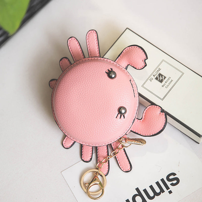 Crab Shaped Leather Coin Purse – Cute Ocean-Inspired Wallet | 9.5x9.5cm