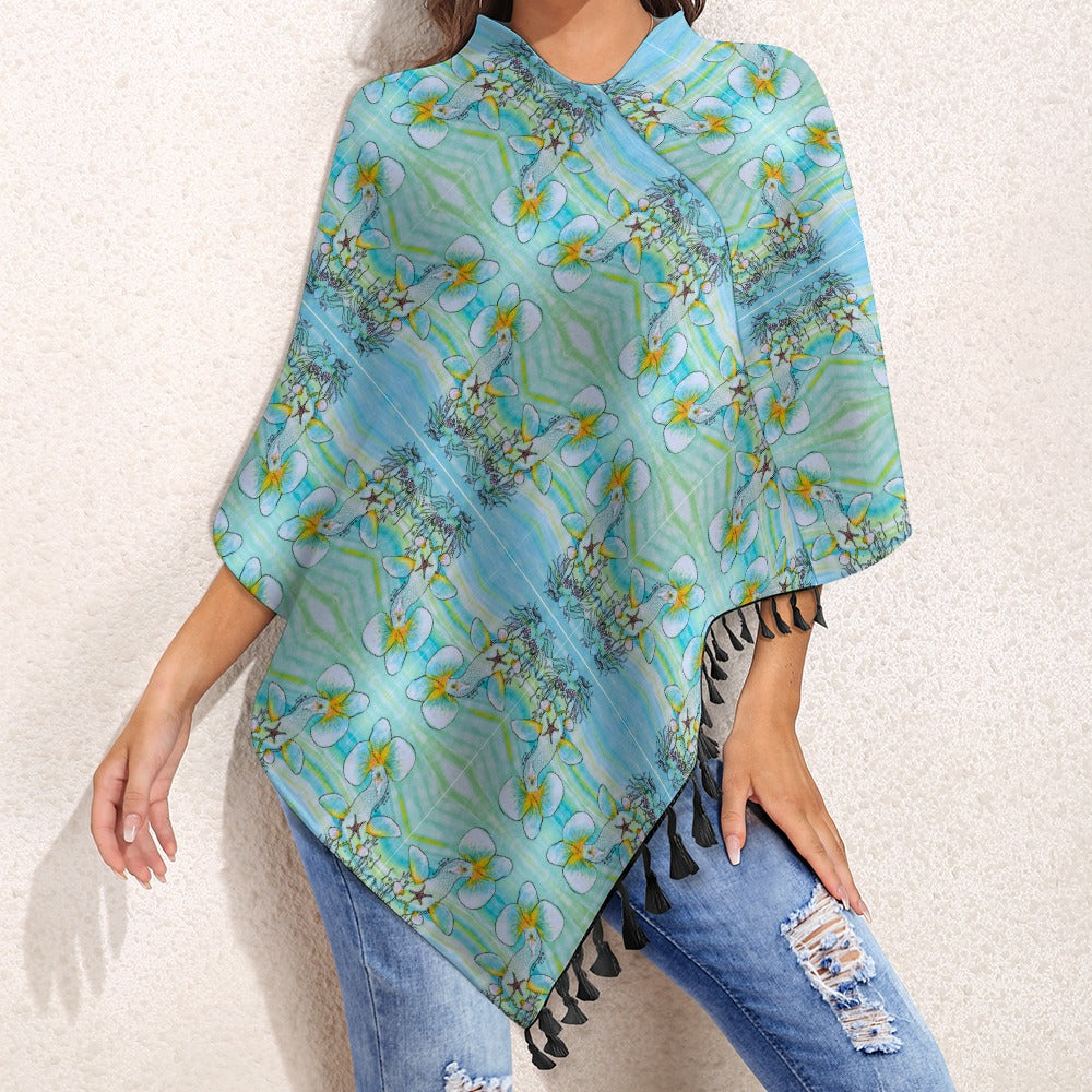 PGP Holiday Rochelle Knitted Cape With Fringed Edge