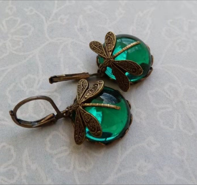Fairycore Small Dragonfly Pattern Earrings
