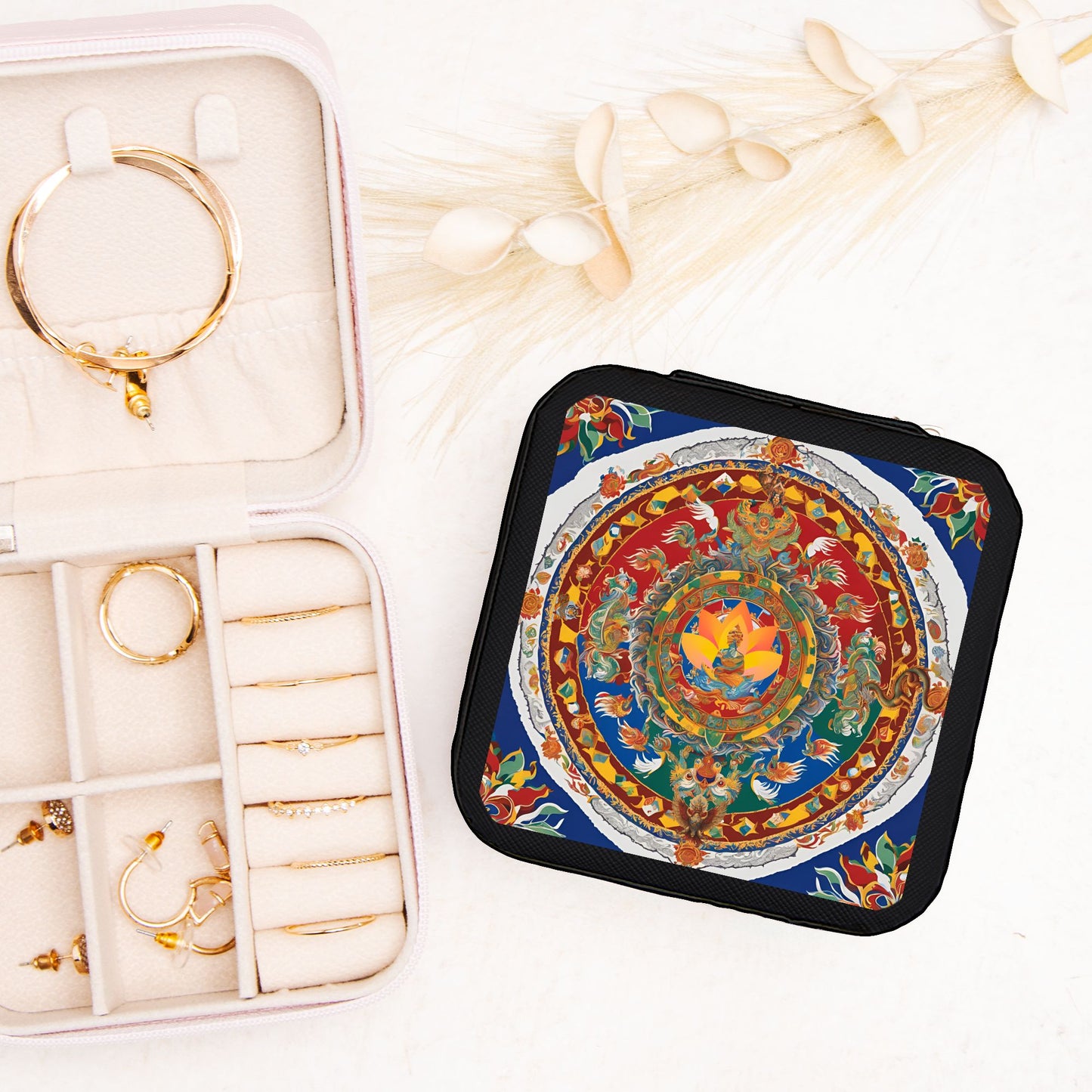 Holiday Four Dignities Jewelry Travel Case – Personalized Gift Box for Jewelry Storage & Travel