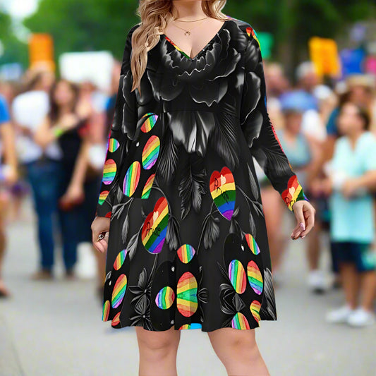 PGP Holiday Suzanne Pride 2025 Plus Sized V-neck Dress