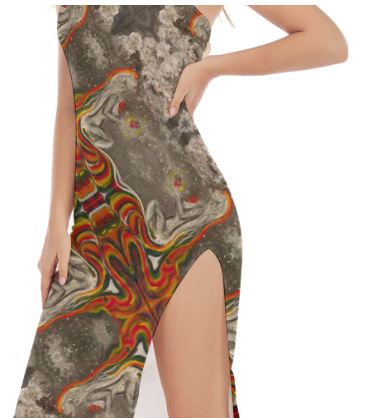 Under Grandmothers Moon Side Split Tube Top Dress – Effortless Glamour for Every Moment