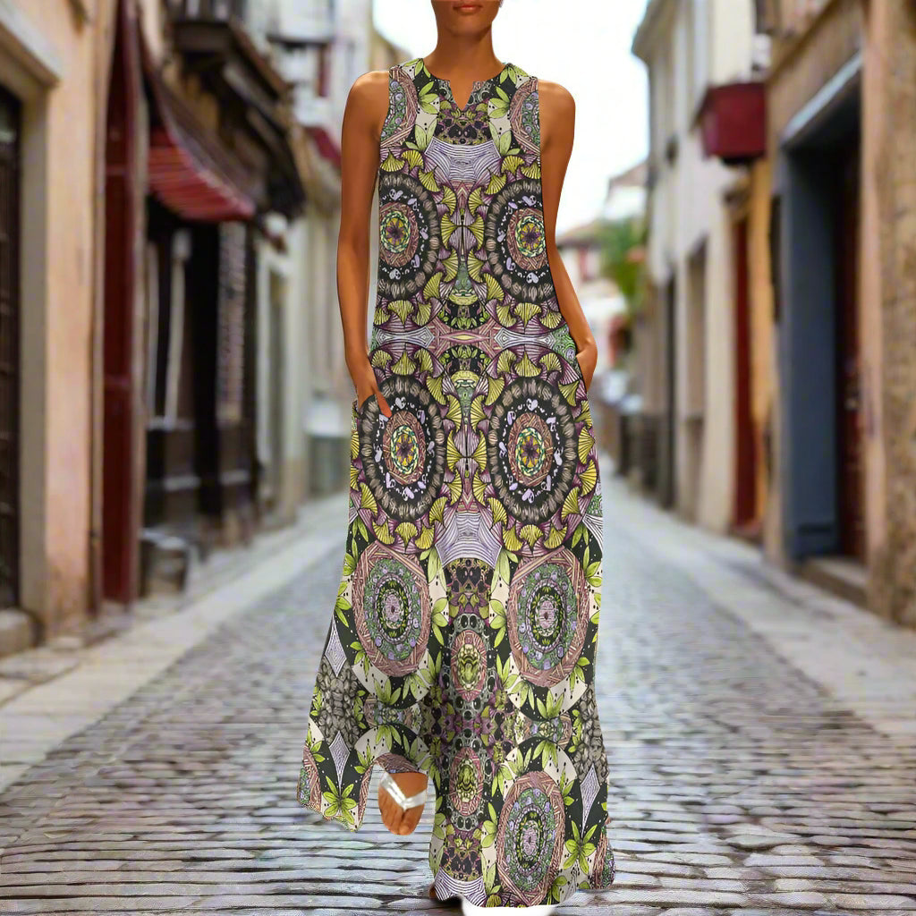 PGP Holiday Melissa Boho Elegant Day to Evening Long Dress