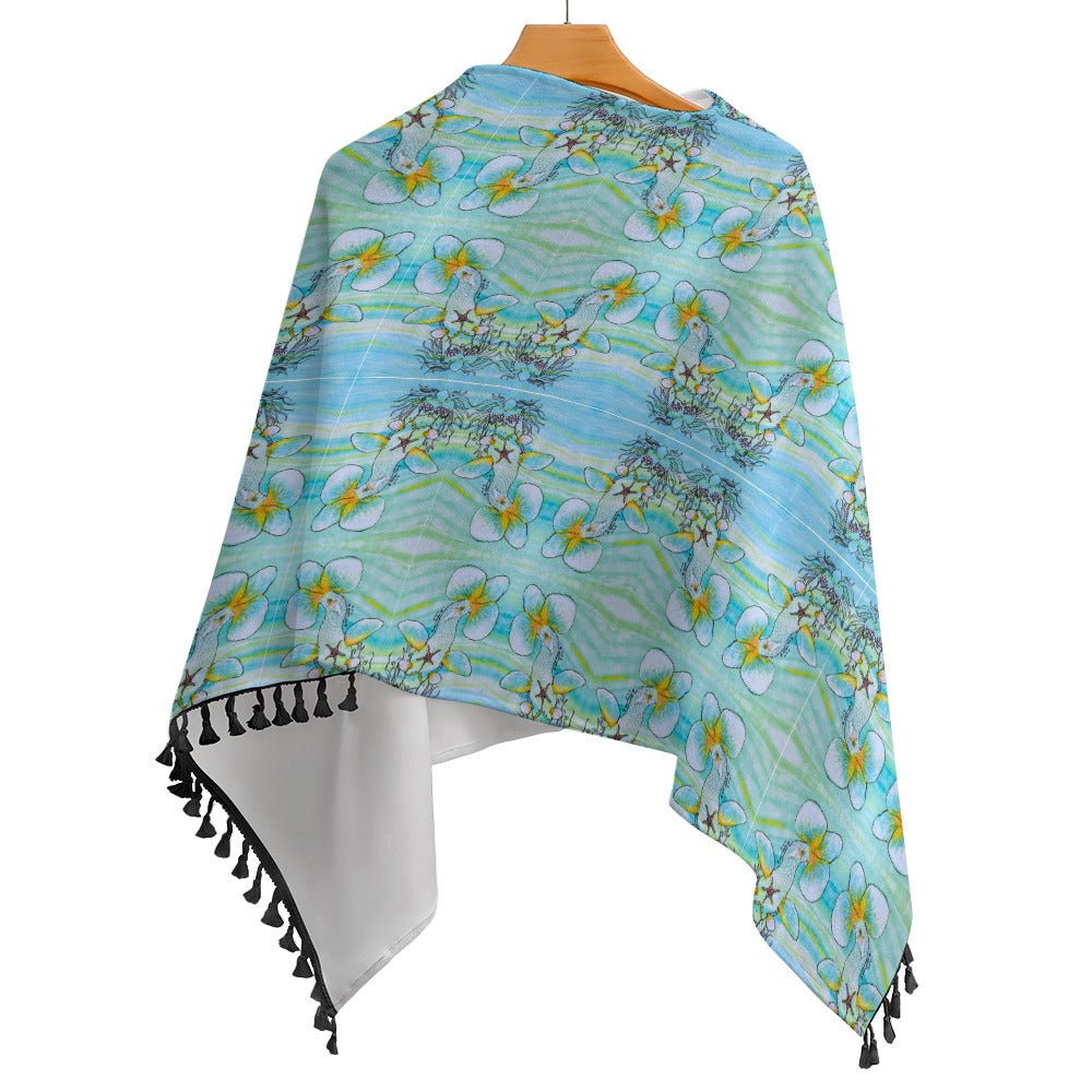PGP Holiday Rochelle Knitted Cape With Fringed Edge